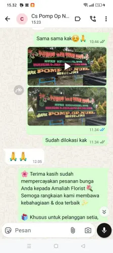 Testimonial Papan Bunga sampit